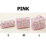 Cute Quilted Cotton Makeup Bag for Women  Clean Vanilla Store