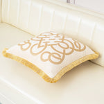 Luxury Gold Velvet Cushion Cover with Tassel  Clean Vanilla Store