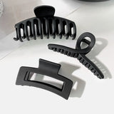 Elegant Black Geometric Hair Claw for Women
