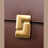 Genuine Leather Women's Handbag 2025 Luxury Tofu Bag