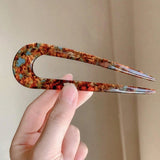 Elegant U-Shaped Acrylic Hair Pin for Women