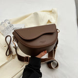 Small Leather Saddle Armpit Bags for Women Summer