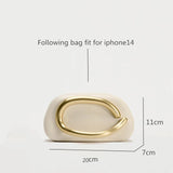 Gold Closure Box Clutch Bag for Women Evening Party
