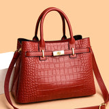 Soft Leather 3-Layer Women Single Shoulder Bag
