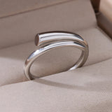 Gold Color Stainless Steel Rings for Women Men
