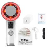 HIFU LED Red Light Face Lifting Machine Facial Appliance Skincare Red Light Therapy Vibrating Beauty Health Portable Airbrush - Clean Vanilla