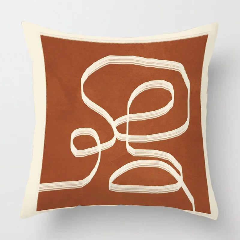 Scandinavian Abstract Style Pillow Cover 18x18 inches