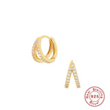 CANNER Double Circle 925 Silver Hoop Earrings