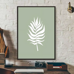 Green Leaf Geometry Line Matisse Art Print HD  Clean Vanilla Store