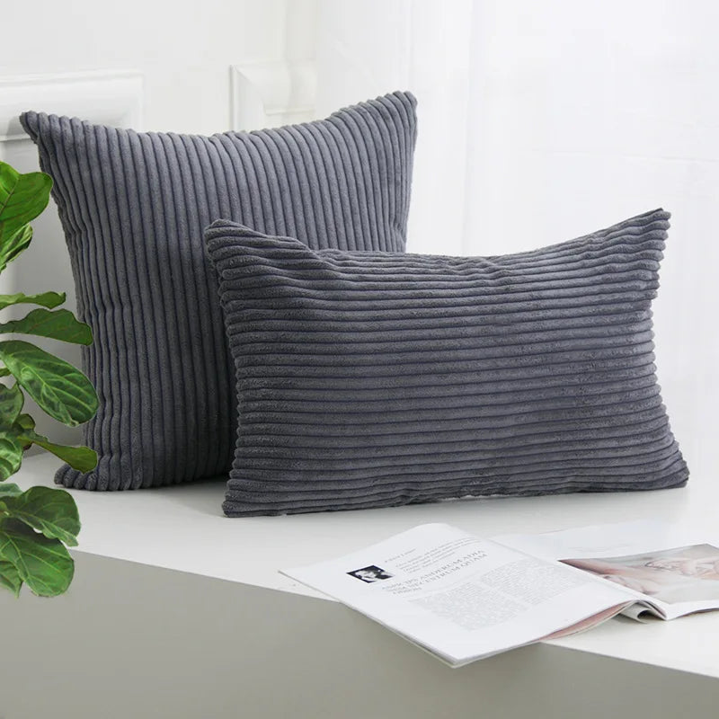 Corduroy Striped Cushion Cover 30x50cm Soft Case