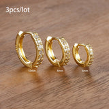 Fashion Stainless Steel Star Drop Earrings Set - 3 Piece