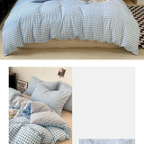 Skin-Friendly Quilt Cover Plaid Duvet Covers Double Side