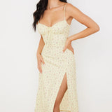 Elegant Floral Bodycon Dress for Summer Vacation