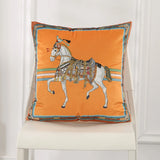 Luxury White Horse Velvet Pillow Case 45x45cm
