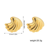 Vintage Gold Plated Snail Shell Earrings for Women