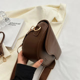 Small Leather Saddle Armpit Bags for Women Summer