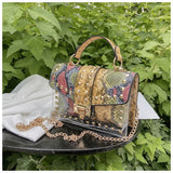 Women Studded Graffiti Crossbody Shoulder Bag 2023