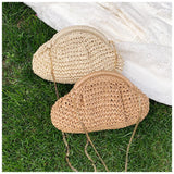2024 Summer Straw Weaving Crossbody Bag - Shell Design