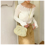 Summer Designer Straw Weaving Crossbody Bag