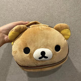 Kawaii Rilakkuma Plush Oval Makeup Bag for Girls