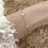 2024 New Crystal Flower Stainless Steel Bracelet Women