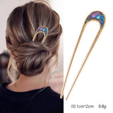 Shell Hairpin U Shaped Hair Pins for Women