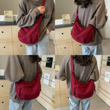 Lightweight Large Capacity Canvas Crossbody Bag