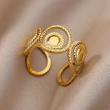 Gold Color Stainless Steel Rings for Women Men