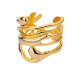 Minimalist Stainless Steel Geometric Rings for Women