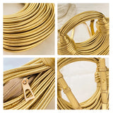 Gold Luxury Handwoven Hobo Evening Clutch Bag