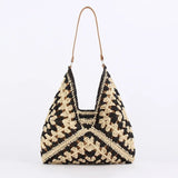 Large Capacity Women Straw Tote Bag Summer Beach