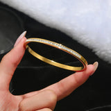 Stainless Steel Gold Nail Bracelet for Women