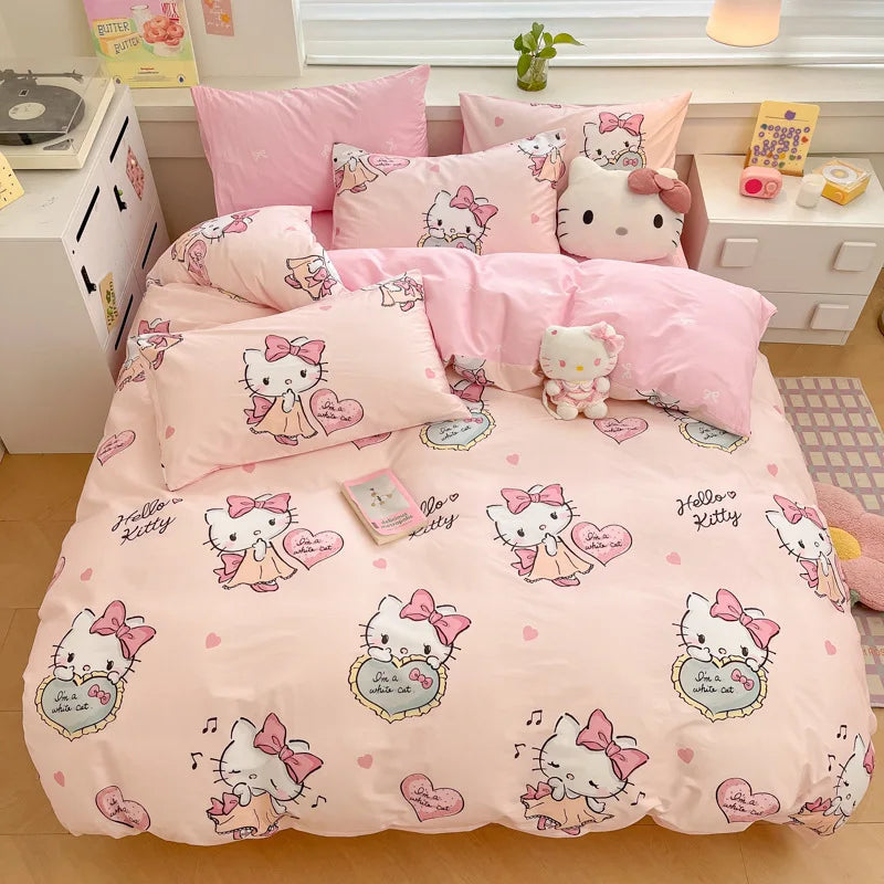 Kuromi Melody Cartoon Duvet Cover Kids Bedding Set