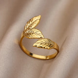 Gold Color Stainless Steel Rings for Women Men