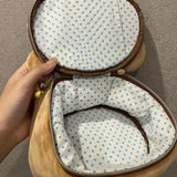 Kawaii Rilakkuma Plush Oval Makeup Bag for Girls