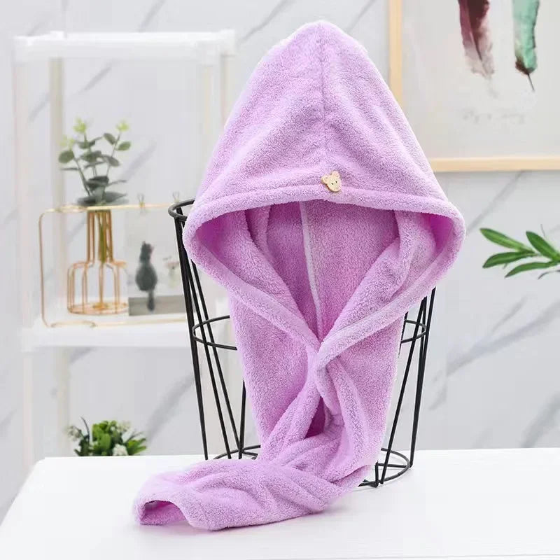 Dry Hair Cap Sports Towel Fiber Super Fine Adult Bath Towel Towels Bathroom Soft Turban for Hair Drying Miss Serviettes Face Wet - Clean Vanilla