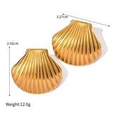 Vintage Gold Plated Snail Shell Earrings for Women