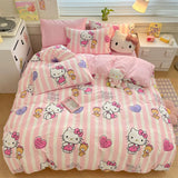 Kuromi Melody Cartoon Duvet Cover Kids Bedding Set