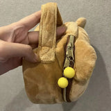 Kawaii Rilakkuma Plush Oval Makeup Bag for Girls