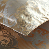 Floral Jacquard Satin Duvet Cover Set, 3 Piece