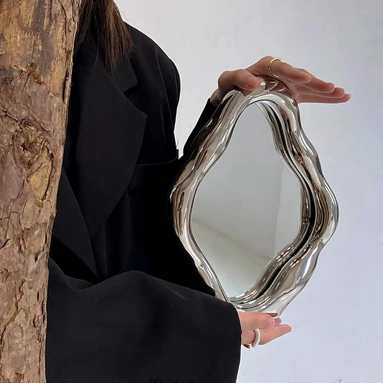 Irregular Vintage French Makeup Mirror - Desktop Ornaments