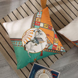 Luxury White Horse Velvet Pillow Case 45x45cm