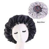 New Women Solid Reversible Satin Bonnet Cap