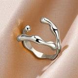 Gold Color Stainless Steel Rings for Women Men