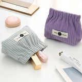 Corduroy Elastic Storage Bag for Women - Large Capacity