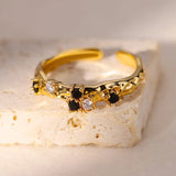 Gold Color Stainless Steel Adjustable Heart Ring