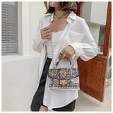 Women Studded Graffiti Crossbody Shoulder Bag 2023