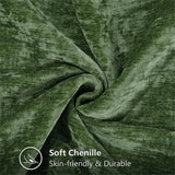 Olanly Chenille Cushion Cover 40x40cm Soft Luxury  Clean Vanilla Store