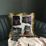 Luxury Tiger Printing Velvet Pillowcase 45x45cm