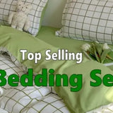 Korean Pink Bedding Set With Kawaii Bear Floral - 3pcs